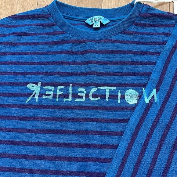 Barn of monkeys NWT REFLECTION LONG SLEEVE striped sweater pullover kids size 8 - Picture 8 of 12